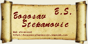 Bogosav Stepanović vizit kartica